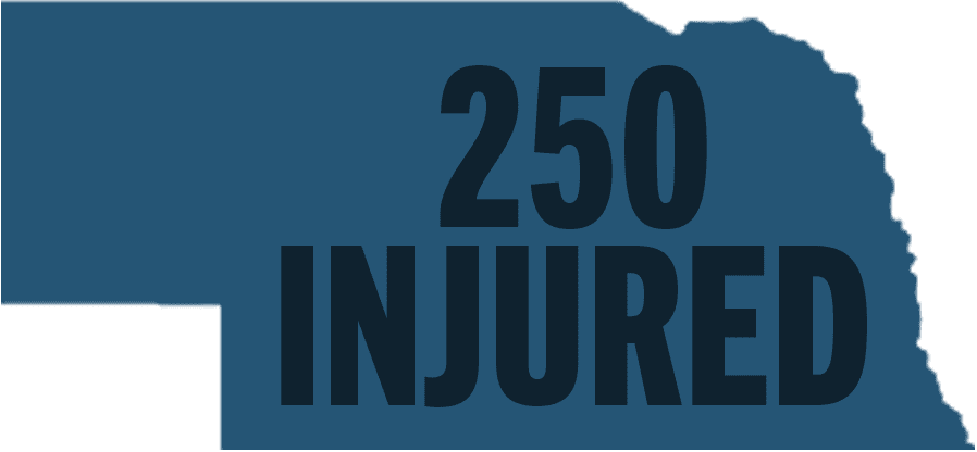 250 bicyclists injured in Nebraska